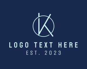 Retail - Minimalist Circle Letter K logo design