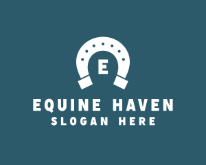 Stable - Horse Horseshoe Stable logo design