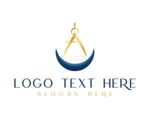 Industrial - Golden Compass Drafting logo design
