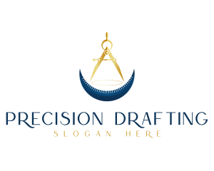 Drafting - Golden Compass Drafting logo design