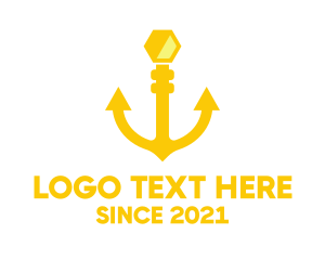 Honeycomb - Yellow Anchor Hive logo design