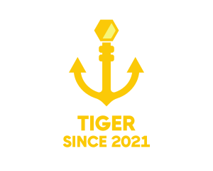Gold Hexagon - Yellow Anchor Hive logo design