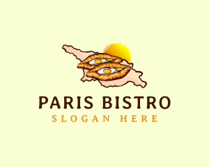 Georgia Khachapuri Dish logo design