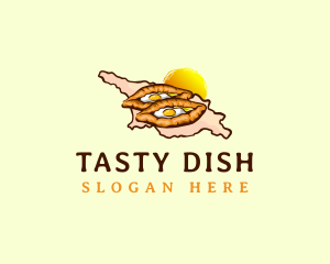 Georgia Khachapuri Dish logo design