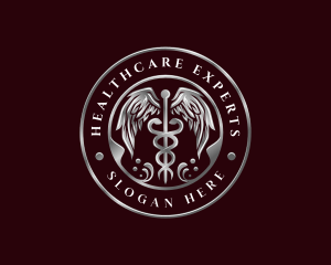 Premium Caduceus Healthcare logo design