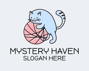 Playful Kitten Yarn logo design