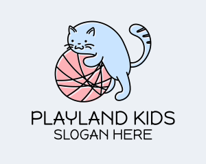 Playful Kitten Yarn logo design