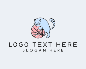Playful - Playful Kitten Yarn logo design