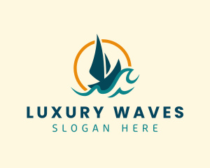 Yacht - Ocean Wave Yacht logo design