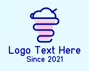 Slushie - Minimalist Blue Smoothie logo design