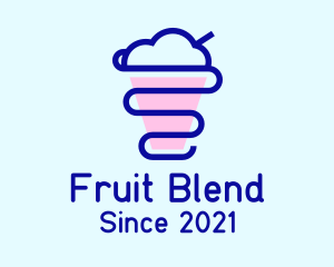 Smoothie - Minimalist Blue Smoothie logo design