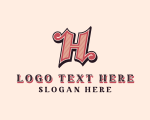 Jewel - Retro Company Letter H logo design