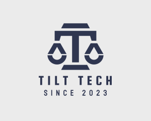 Justice Scale Letter T logo design