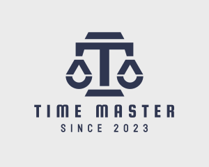 Justice Scale Letter T logo design