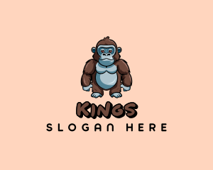 Animal Cute Gorilla logo design