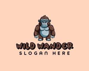 Animal Cute Gorilla logo design