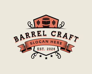 Barrel - Brewery Barrel Hops logo design