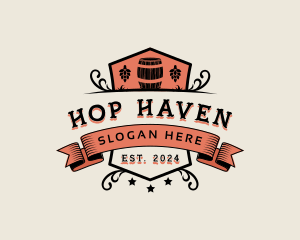 Brewery - Brewery Barrel Hops logo design