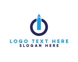 Vaping - Vape Power Button logo design