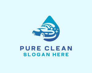 Express Car Wash Droplet logo design