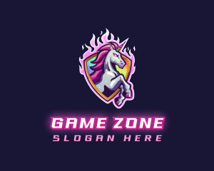 Unicorn LGBTQIA Gay Gaming logo design