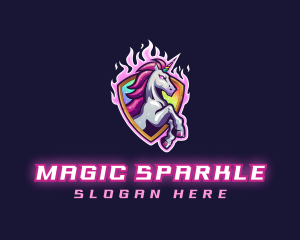 Unicorn LGBTQIA Gay Gaming logo design