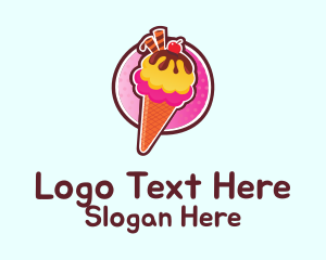 Frozen Yogurt Ice Cream  Logo