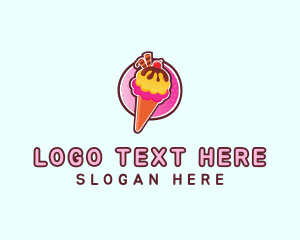 Shop - Frozen Yogurt Ice Cream logo design