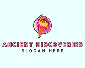 Frozen Yogurt Ice Cream  logo design