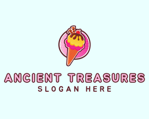 Frozen Yogurt Ice Cream  logo design