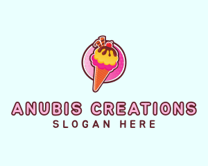 Frozen Yogurt Ice Cream  logo design