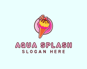 Frozen Yogurt Ice Cream  logo design