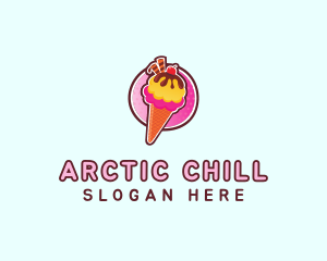 Frozen - Frozen Yogurt Ice Cream logo design