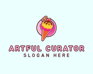 Frozen Yogurt Ice Cream  logo design