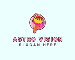 Frozen Yogurt Ice Cream  logo design