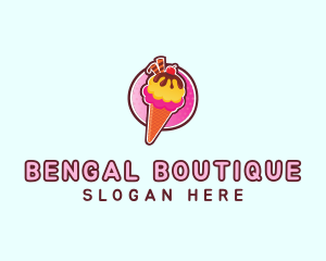 Frozen Yogurt Ice Cream  logo design