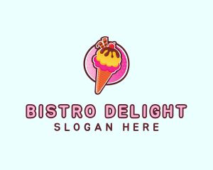 Frozen Yogurt Ice Cream  logo design