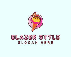 Frozen Yogurt Ice Cream  logo design