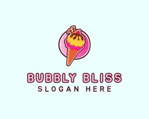 Frozen Yogurt Ice Cream  logo design