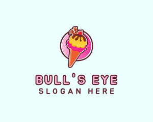 Frozen Yogurt Ice Cream  logo design