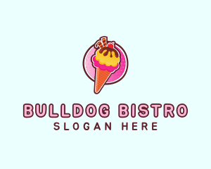 Frozen Yogurt Ice Cream  logo design