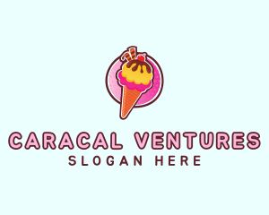 Frozen Yogurt Ice Cream  logo design