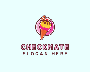 Frozen Yogurt Ice Cream  logo design