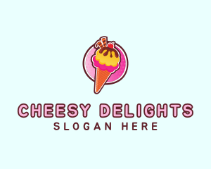 Frozen Yogurt Ice Cream  logo design