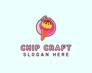 Frozen Yogurt Ice Cream  logo design