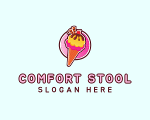 Frozen Yogurt Ice Cream  logo design