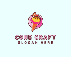 Cone - Frozen Yogurt Ice Cream logo design