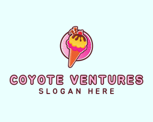 Frozen Yogurt Ice Cream  logo design