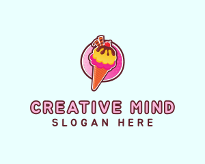 Frozen Yogurt Ice Cream  logo design