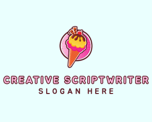 Frozen Yogurt Ice Cream  logo design